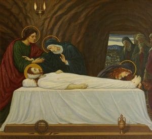 Jesus is placed in the tomb