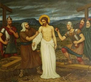 Jesus is stripped of His garments
